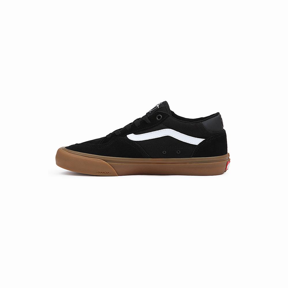 Men's Vans Rowan Sneakers Black | USA34175