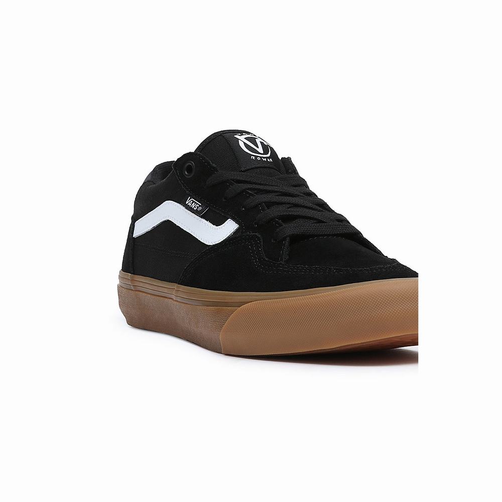 Men's Vans Rowan Sneakers Black | USA34175