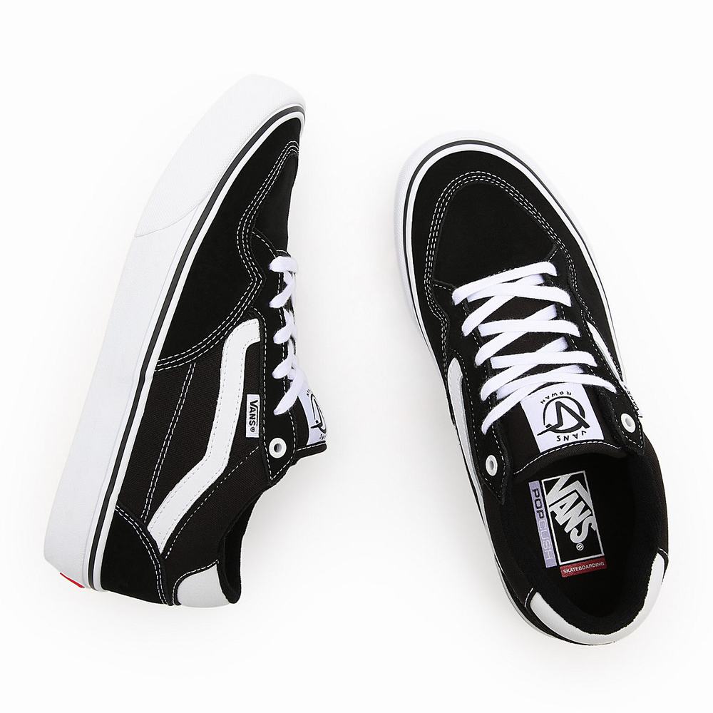 Men's Vans Rowan Sneakers Black | USA79826