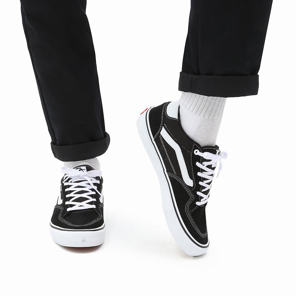 Men's Vans Rowan Sneakers Black | USA79826