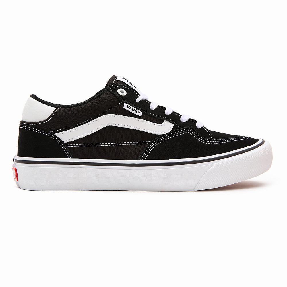 Men's Vans Rowan Sneakers Black | USA79826