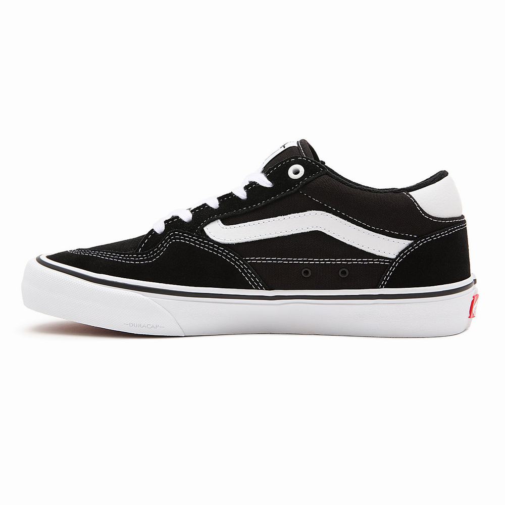 Men's Vans Rowan Sneakers Black | USA79826