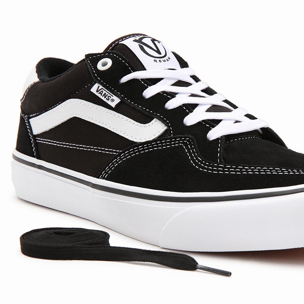 Men's Vans Rowan Sneakers Black | USA79826