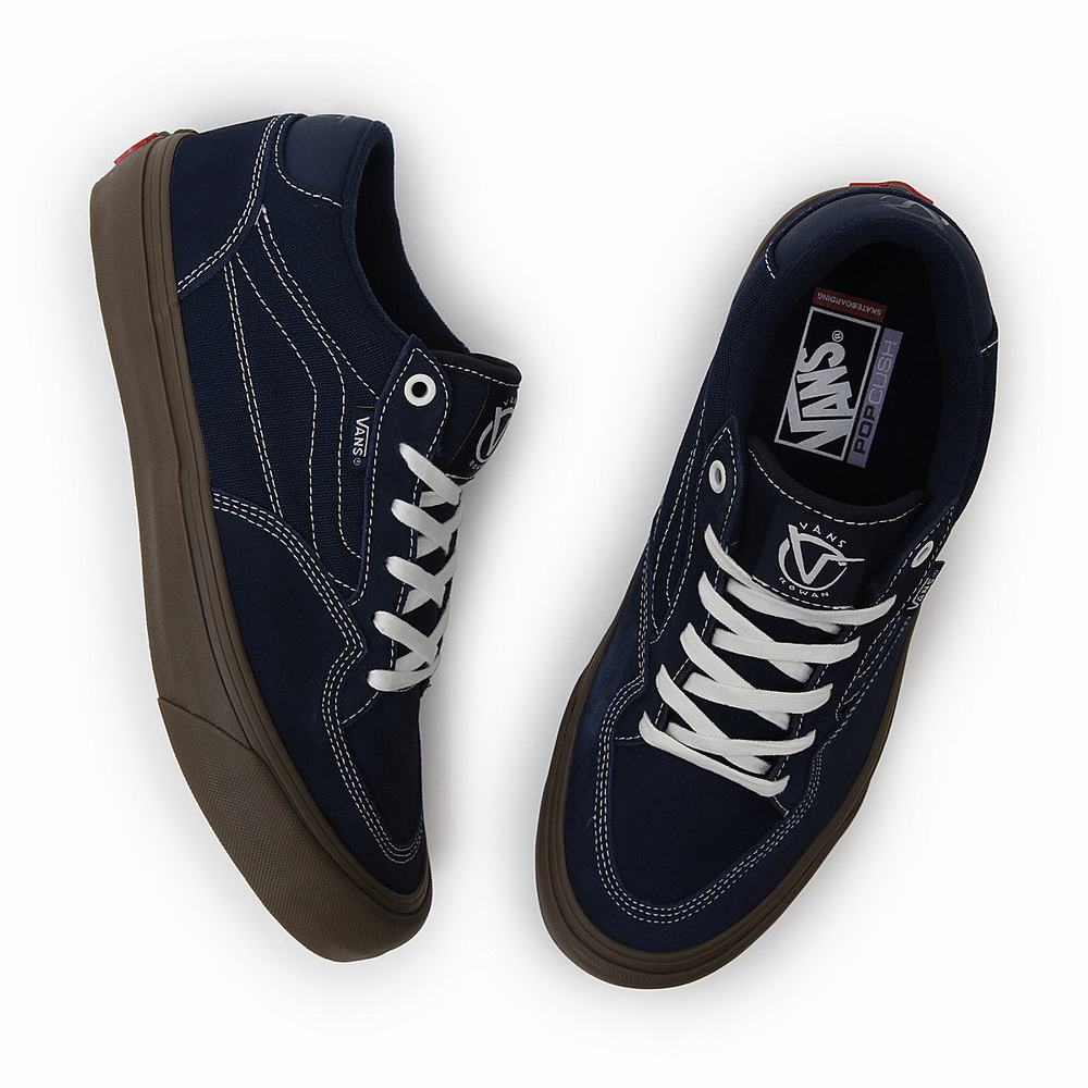 Men's Vans Rowan Sneakers Blue | USA75169