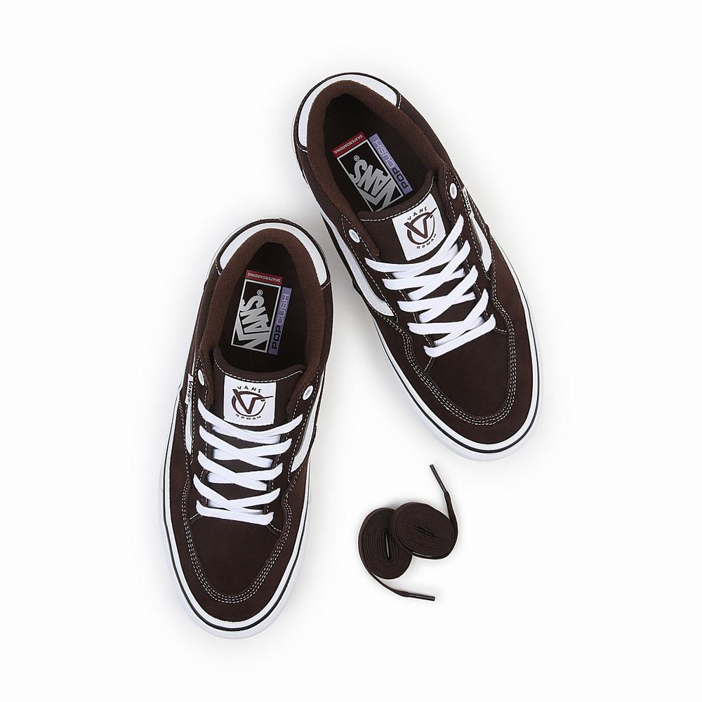 Men's Vans Rowan Sneakers Brown | USA78143