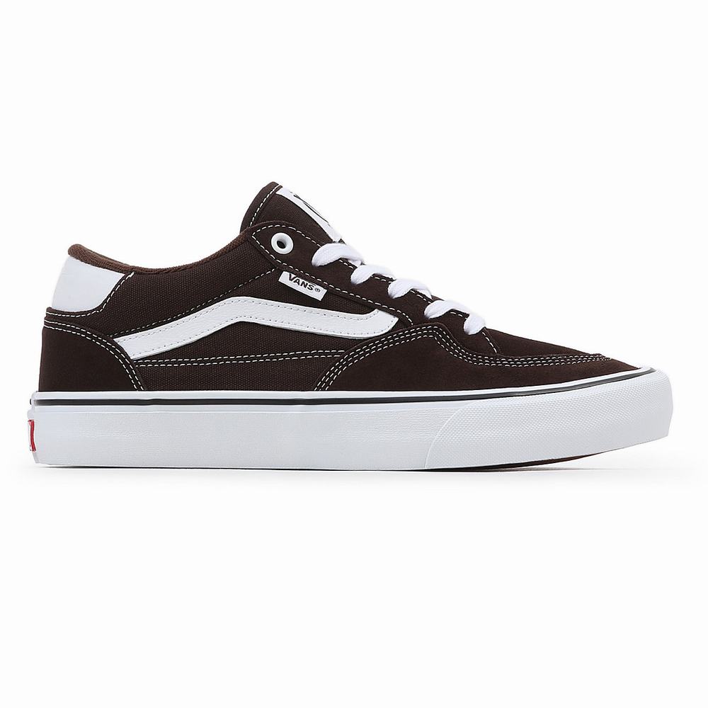 Men's Vans Rowan Sneakers Brown | USA78143