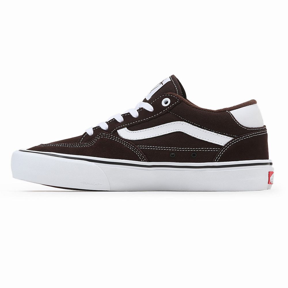 Men's Vans Rowan Sneakers Brown | USA78143