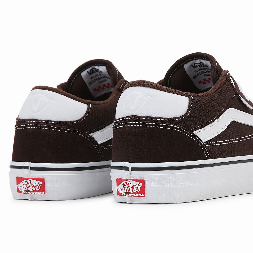 Men's Vans Rowan Sneakers Brown | USA78143