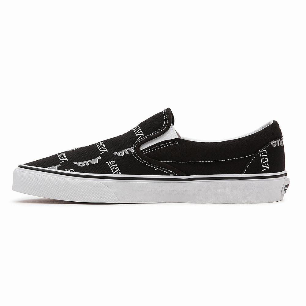 Men's Vans Shadow Vans Classic Slip On Shoes Black | USA98304