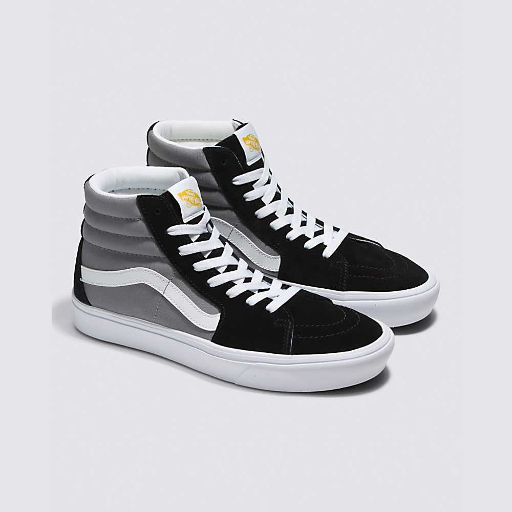 Men's Vans Showcase Comfycush Sk8-Hi Sneakers Black / Multi | USA85107