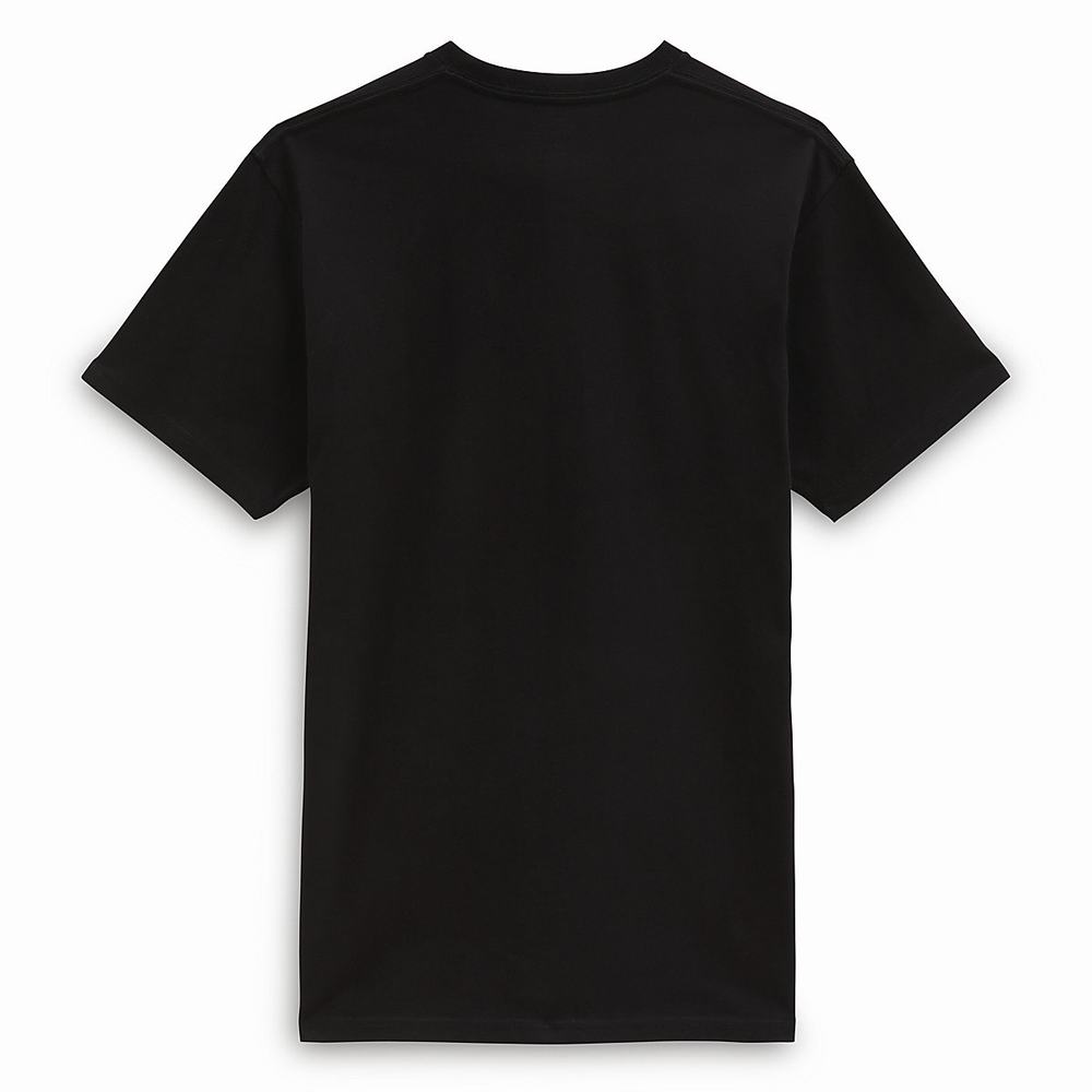 Men's Vans Silent Curse T Shirts Black | USA04329