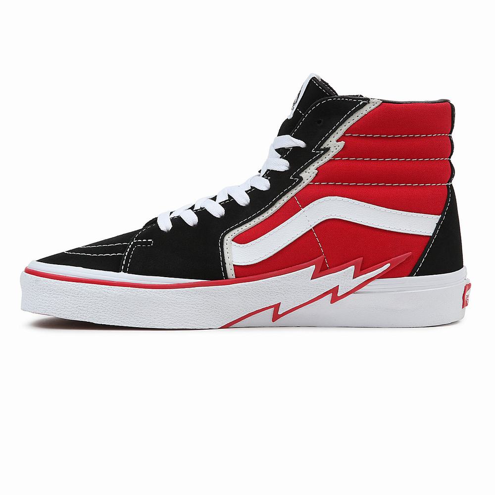 Men's Vans Sk8-Hi Bolt Sneakers Black | USA12097