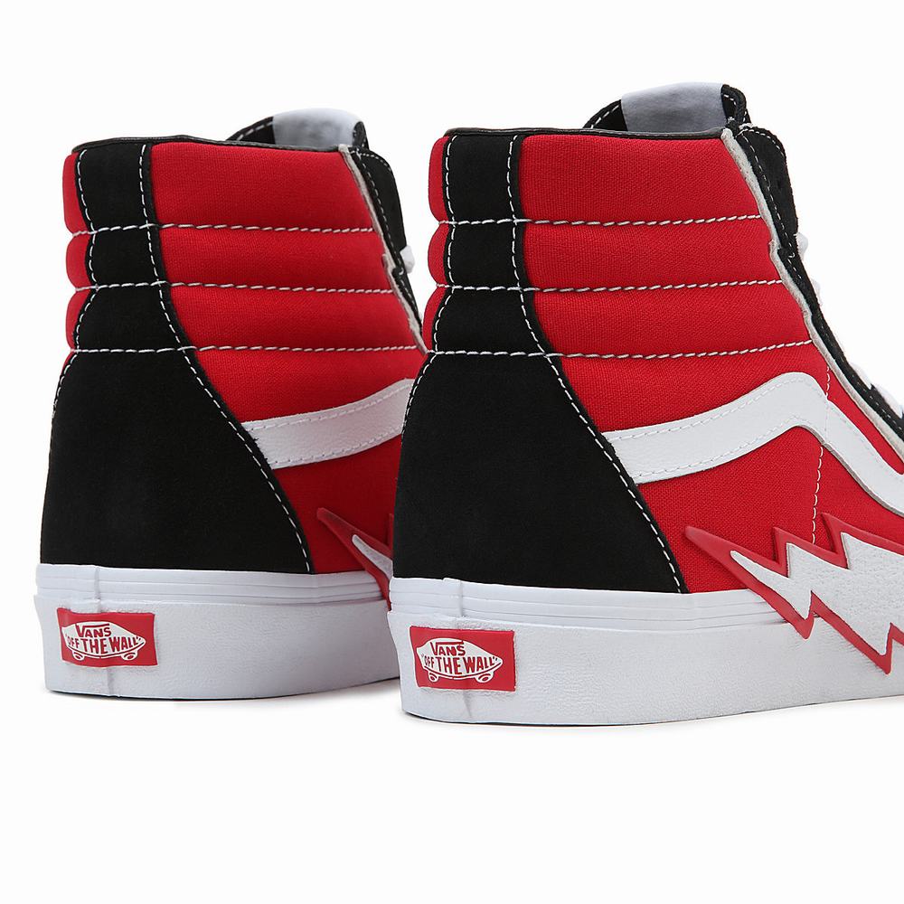 Men's Vans Sk8-Hi Bolt Sneakers Black | USA12097