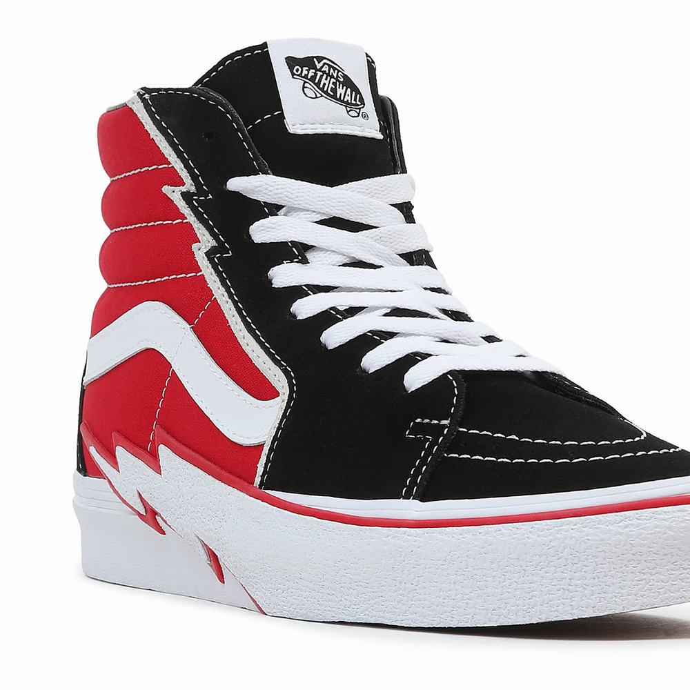 Men's Vans Sk8-Hi Bolt Sneakers Black | USA12097