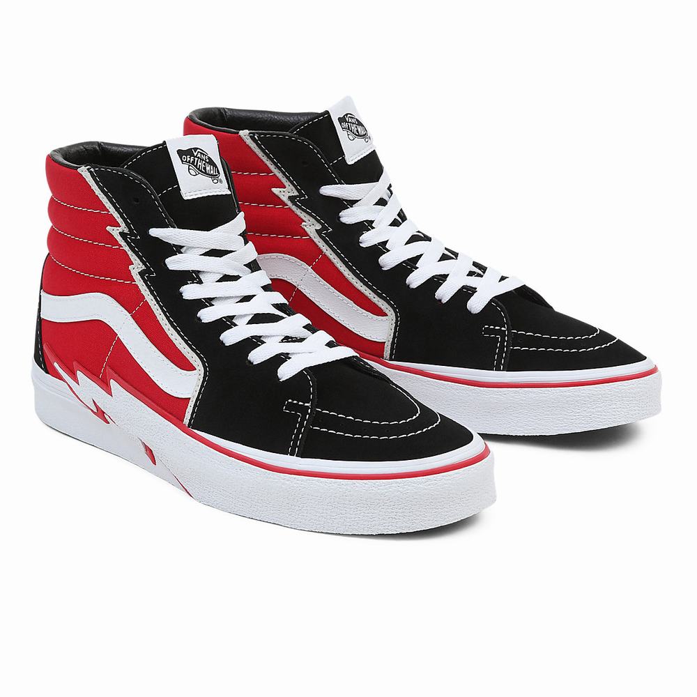 Men\'s Vans Sk8-Hi Bolt Sneakers Black | USA12097