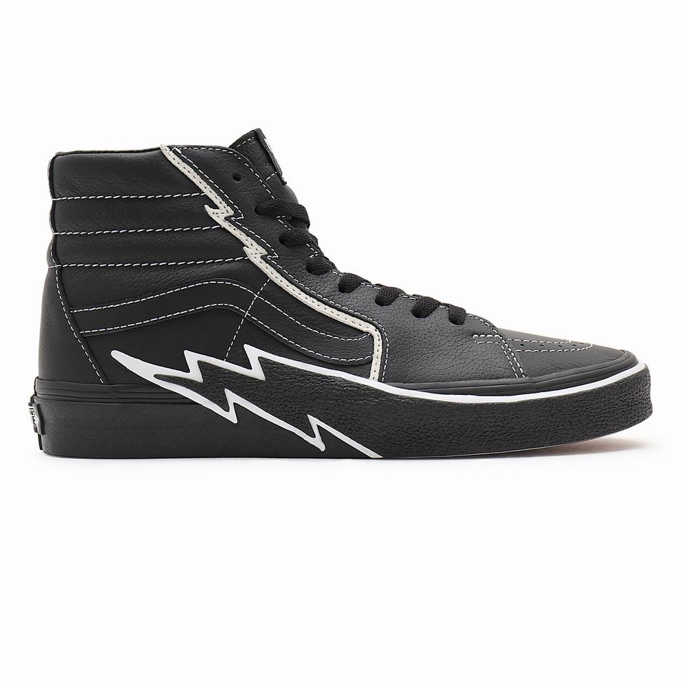 Men's Vans Sk8-Hi Bolt Sneakers Black | USA38520