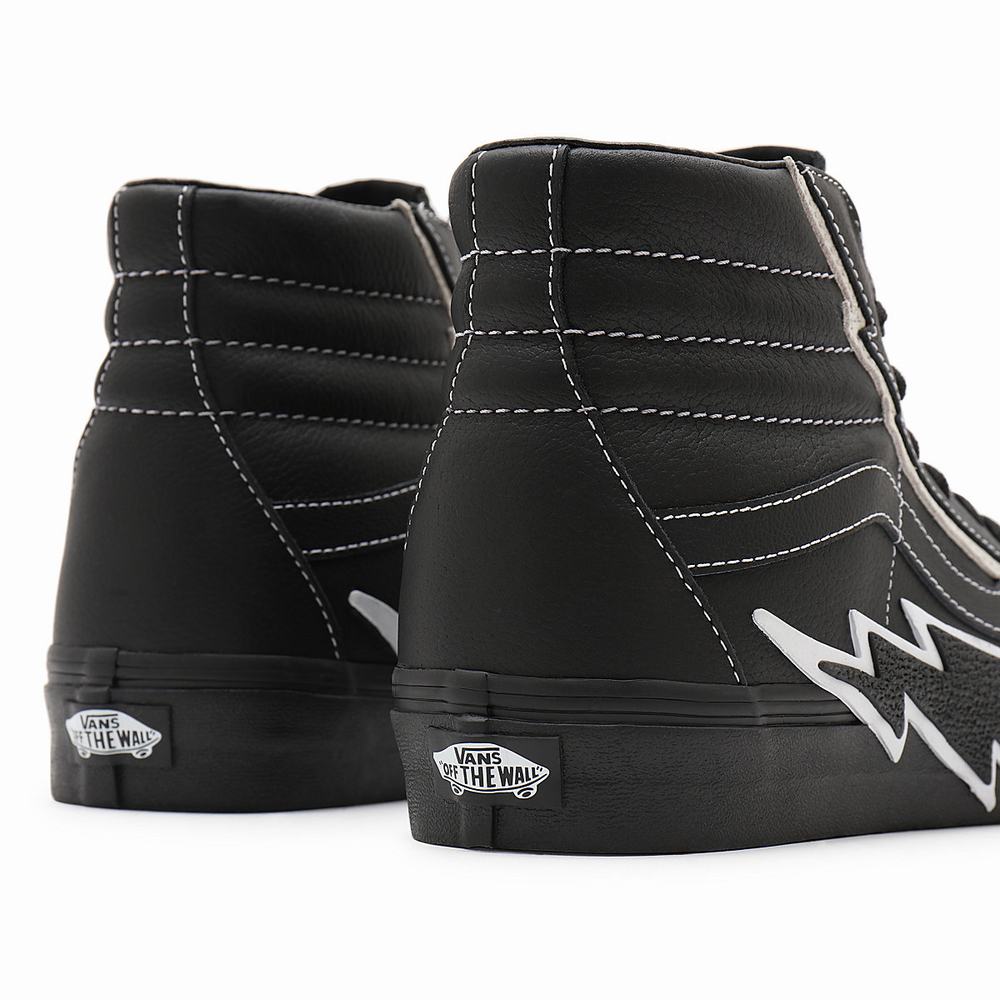 Men's Vans Sk8-Hi Bolt Sneakers Black | USA38520