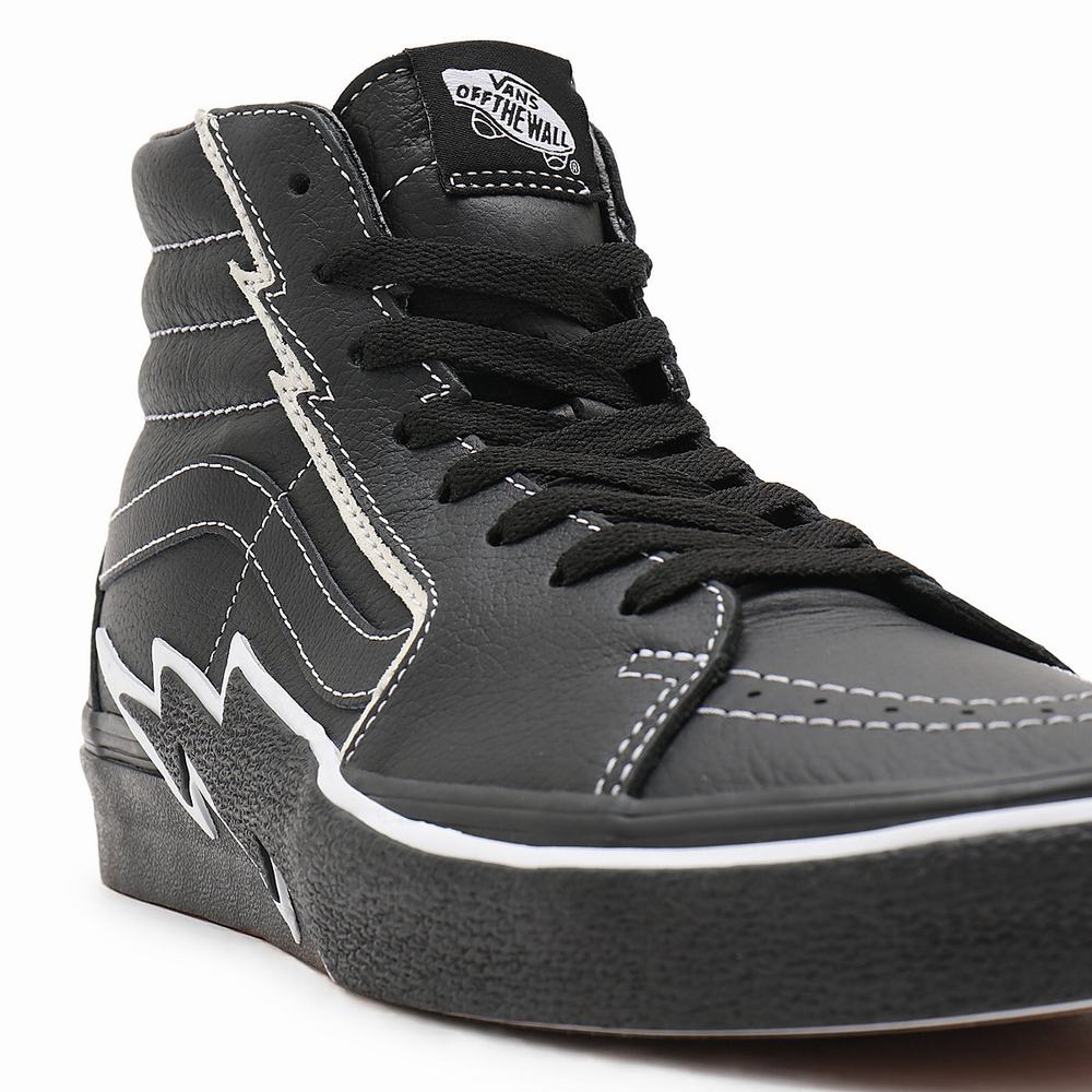 Men's Vans Sk8-Hi Bolt Sneakers Black | USA38520