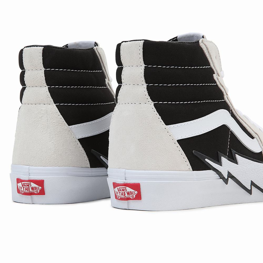 Men's Vans Sk8-Hi Bolt Sneakers Black / Beige | USA54603