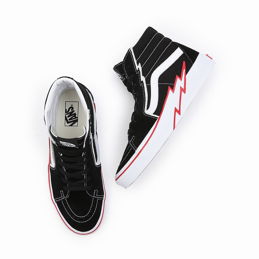 Men's Vans Sk8-Hi Bolt Sneakers Black | USA70213