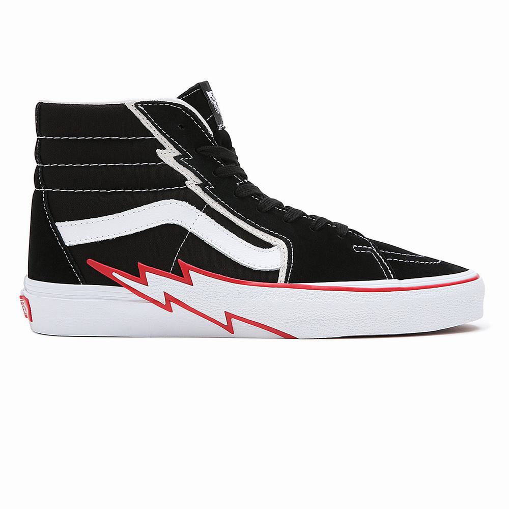 Men's Vans Sk8-Hi Bolt Sneakers Black | USA70213