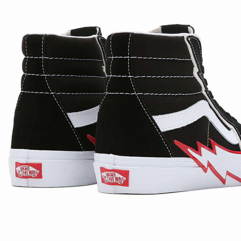 Men's Vans Sk8-Hi Bolt Sneakers Black | USA70213