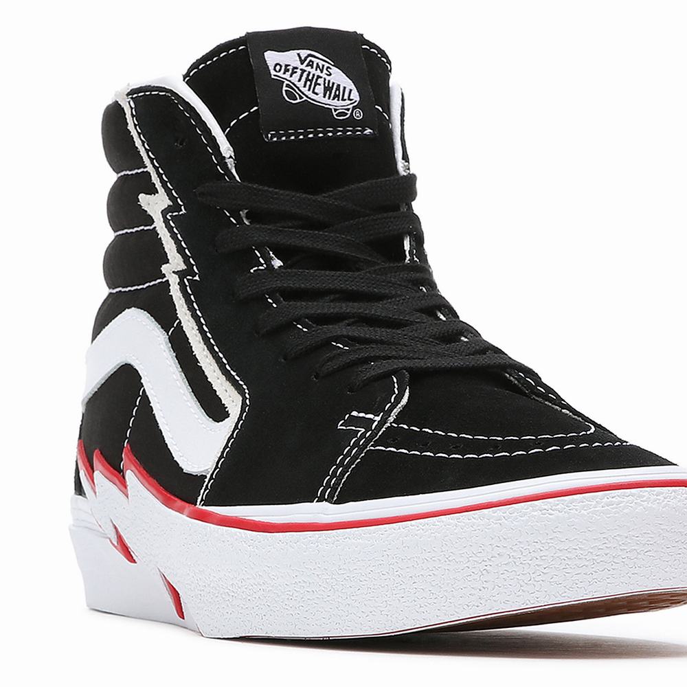 Men's Vans Sk8-Hi Bolt Sneakers Black | USA70213