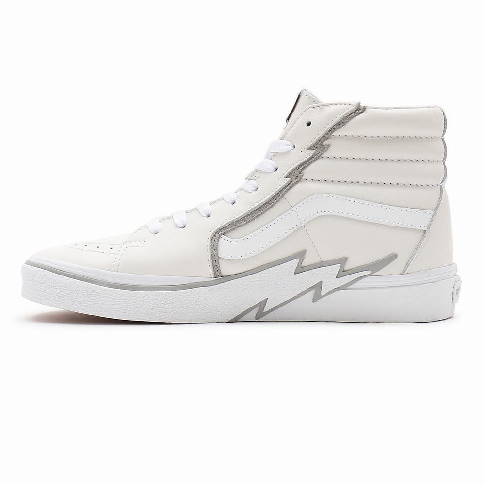 Men's Vans Sk8-Hi Bolt Sneakers White | USA61945