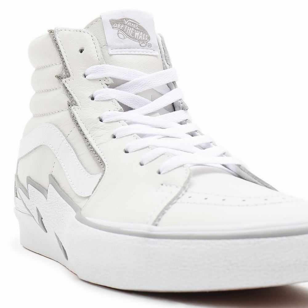 Men's Vans Sk8-Hi Bolt Sneakers White | USA61945