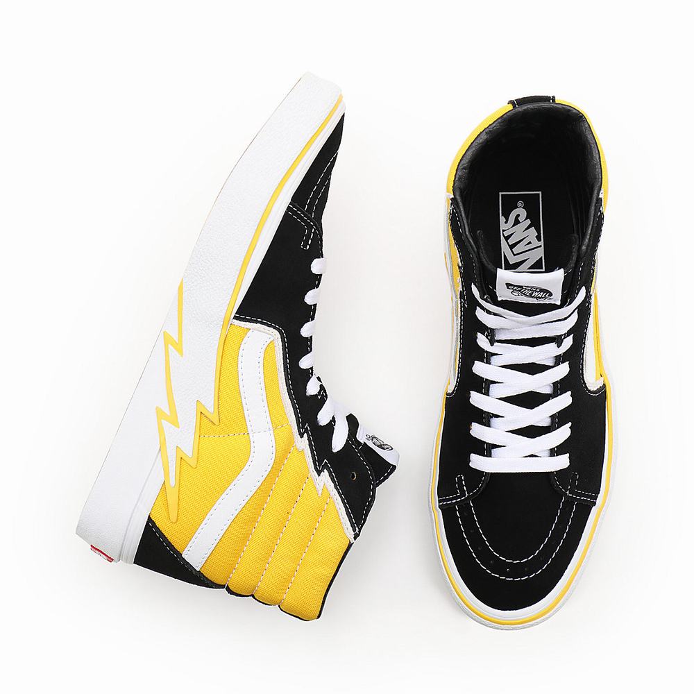 Men's Vans Sk8-Hi Bolt Sneakers Yellow | USA96043