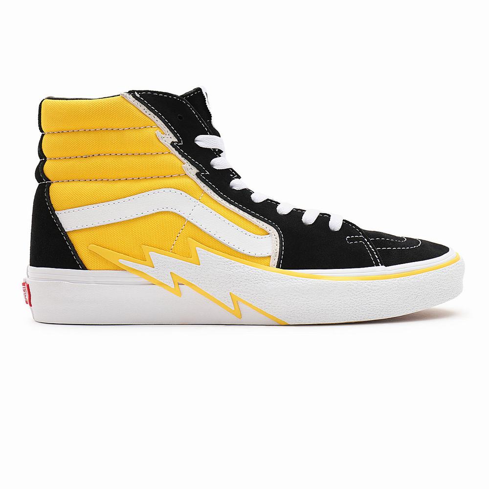 Men's Vans Sk8-Hi Bolt Sneakers Yellow | USA96043