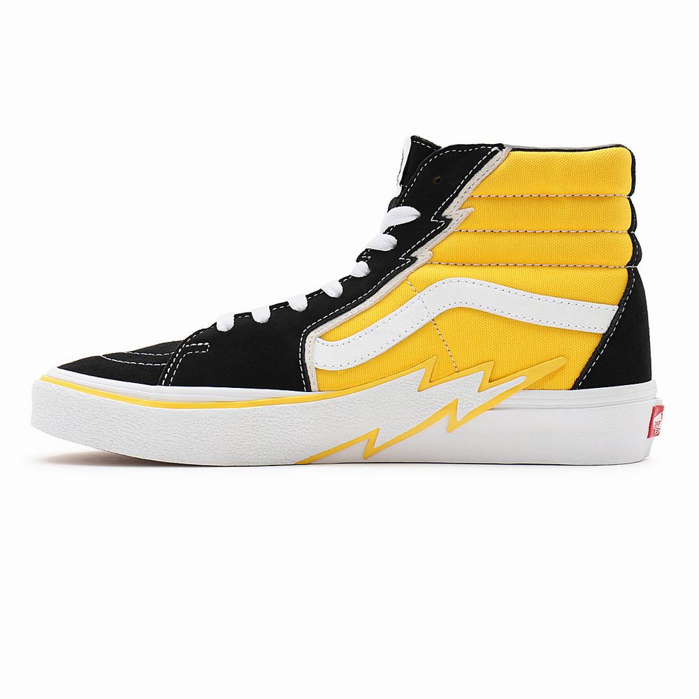 Men's Vans Sk8-Hi Bolt Sneakers Yellow | USA96043