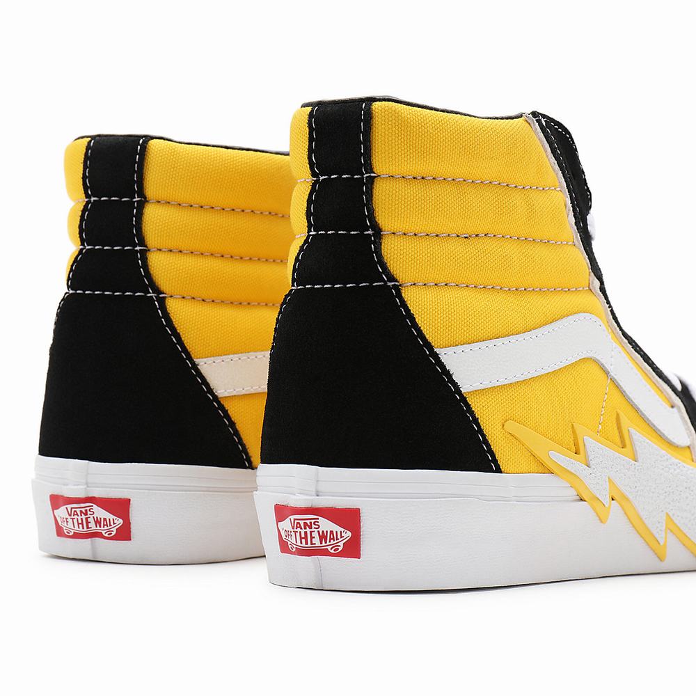 Men's Vans Sk8-Hi Bolt Sneakers Yellow | USA96043