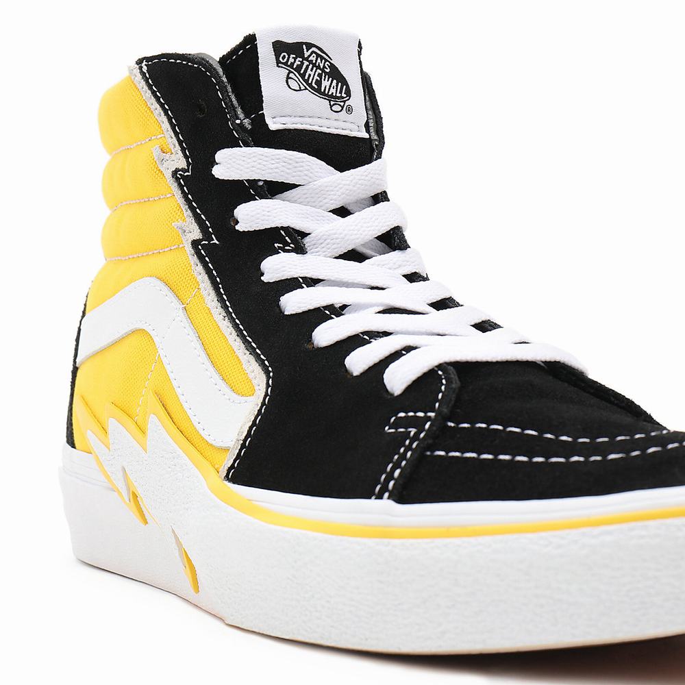 Men's Vans Sk8-Hi Bolt Sneakers Yellow | USA96043