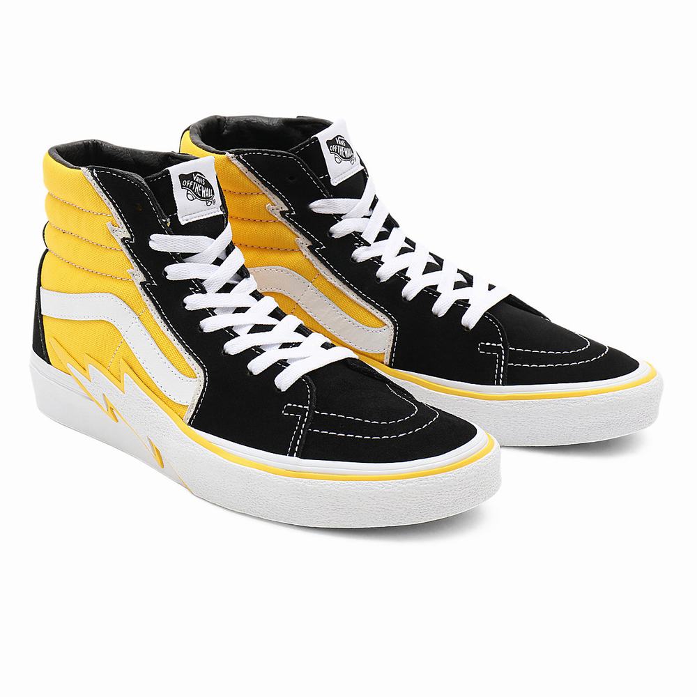 Men\'s Vans Sk8-Hi Bolt Sneakers Yellow | USA96043