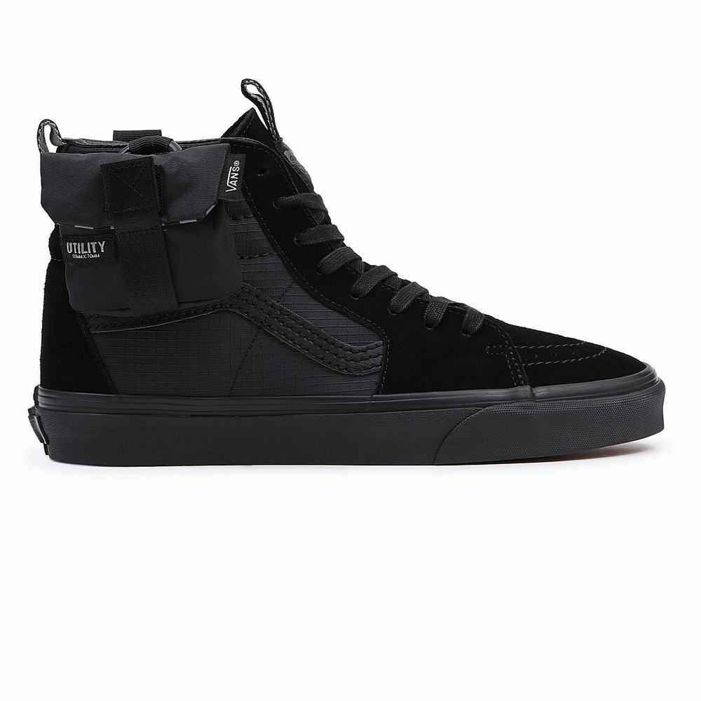 Men's Vans Sk8-Hi Cmty Sneakers Black | USA30581