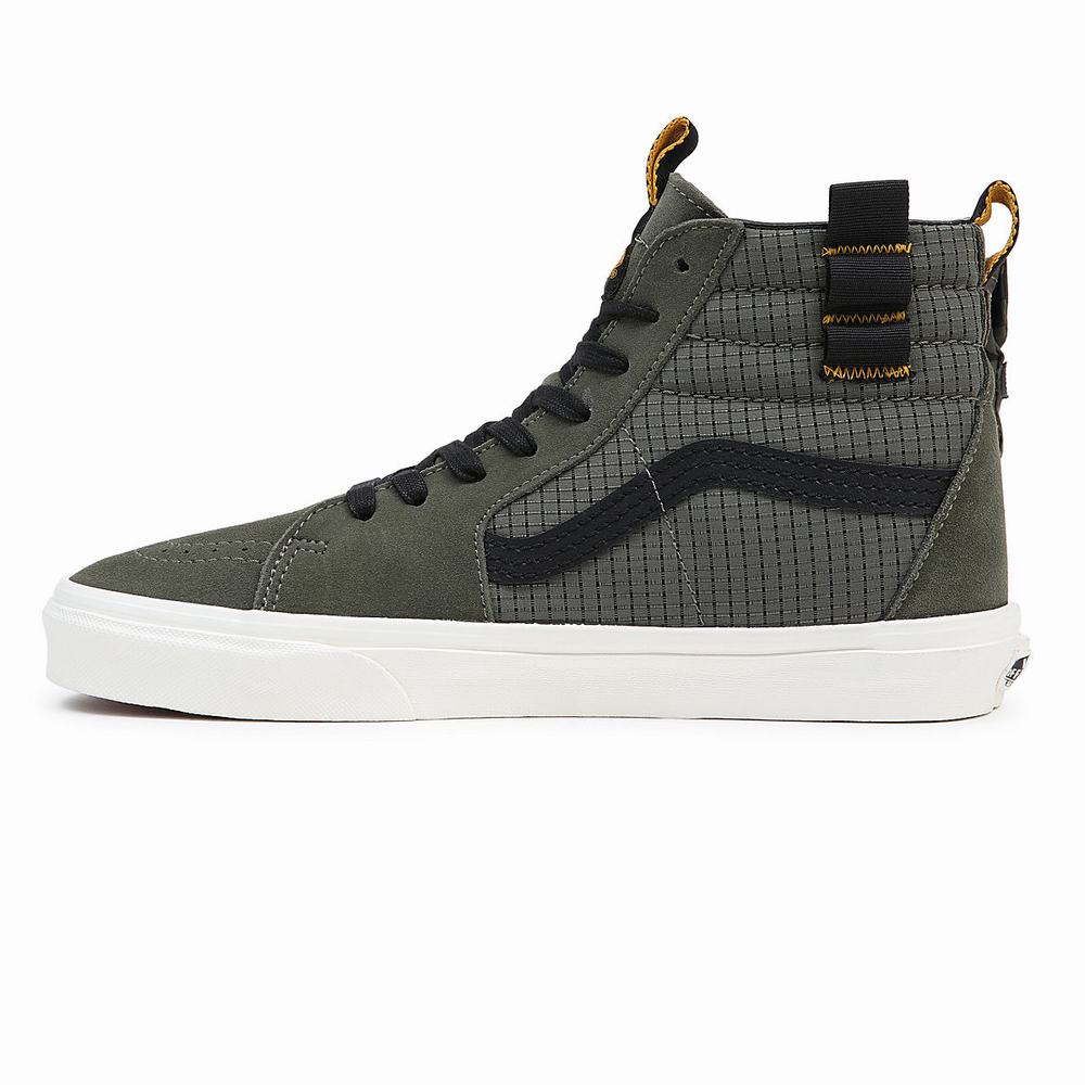 Men's Vans Sk8-Hi Cmty Sneakers Green | USA72635