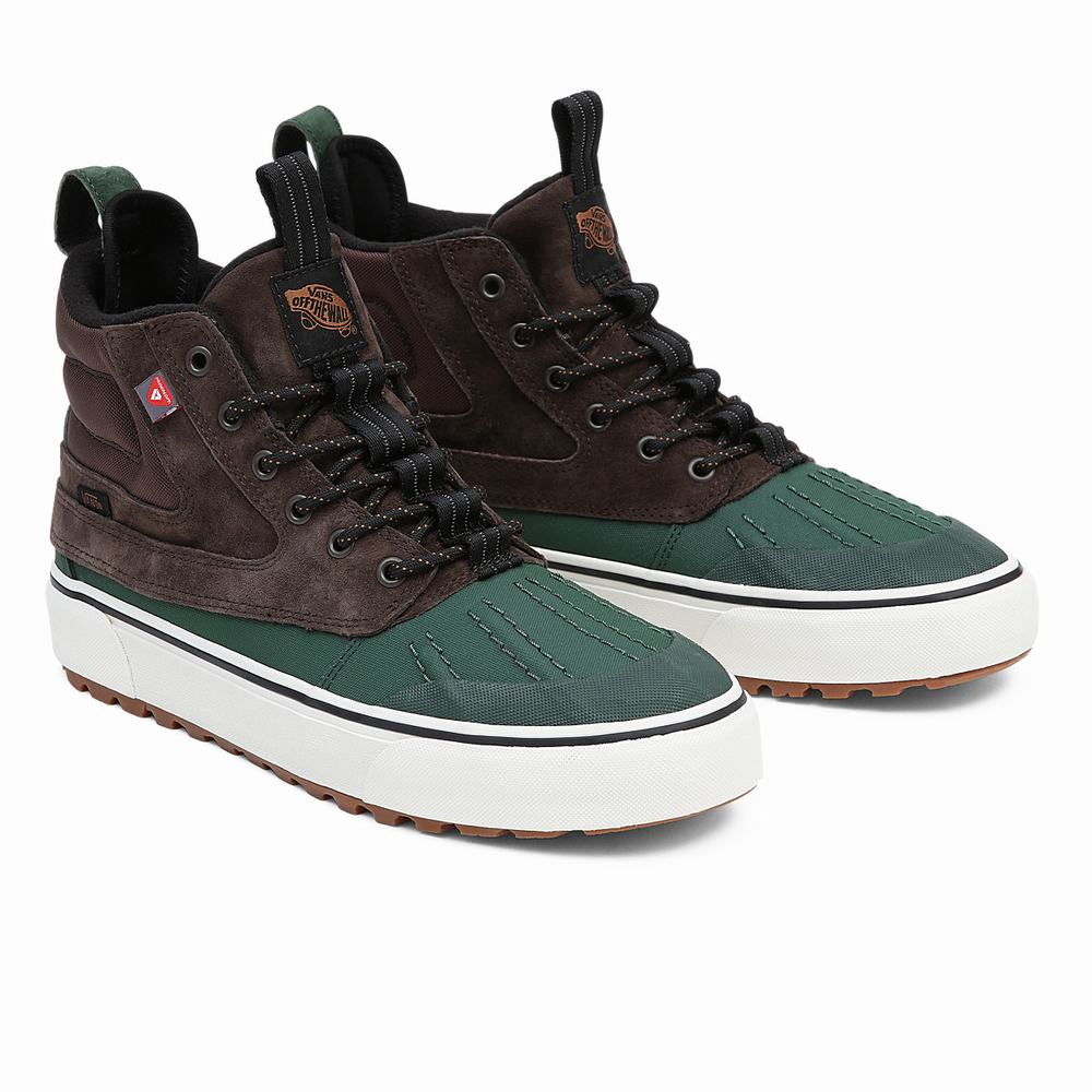 Men\'s Vans Sk8-Hi Del Pato MTE-2 Sneakers Green / Brown | USA12054