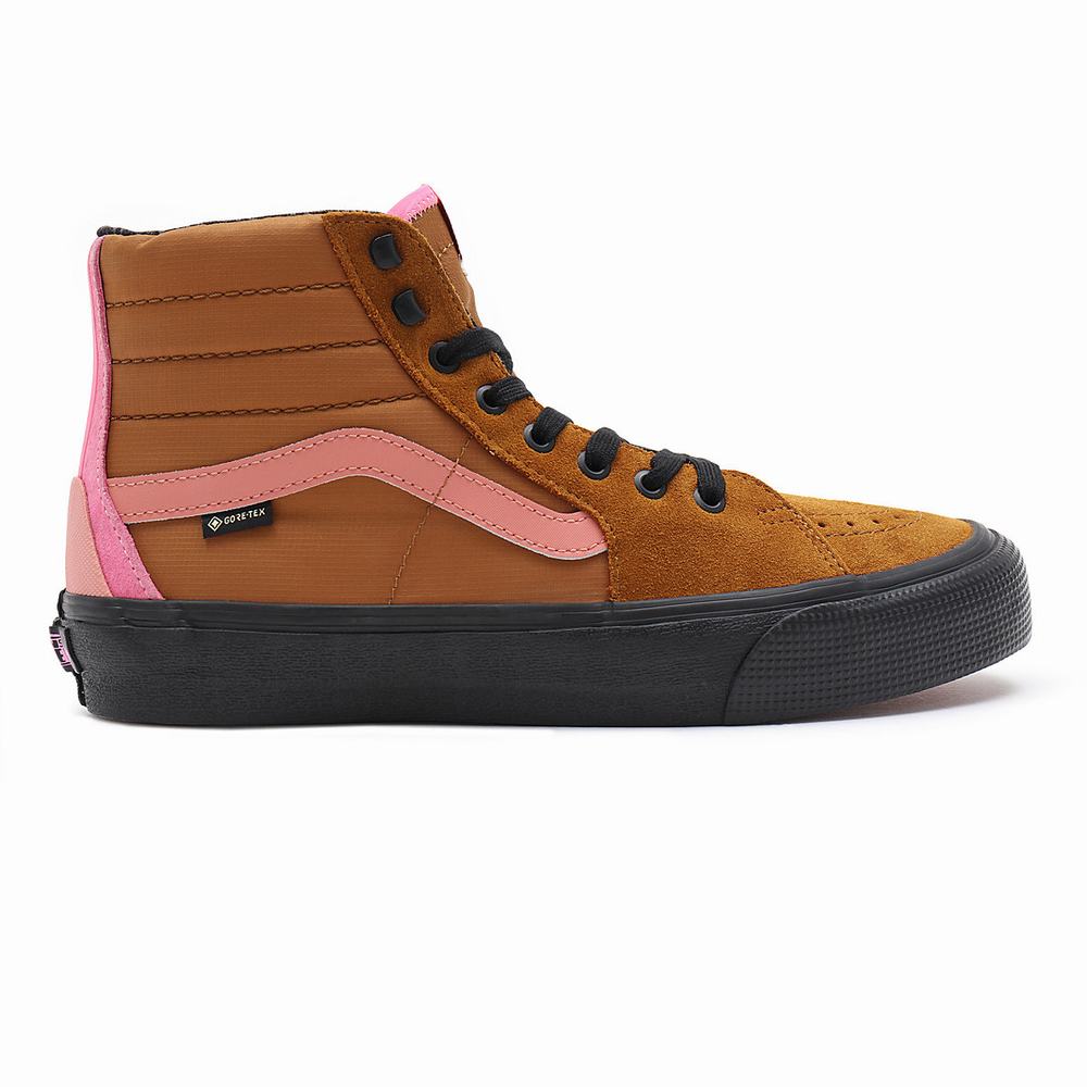 Men's Vans Sk8-Hi Gore-Tex Sneakers Brown | USA45386