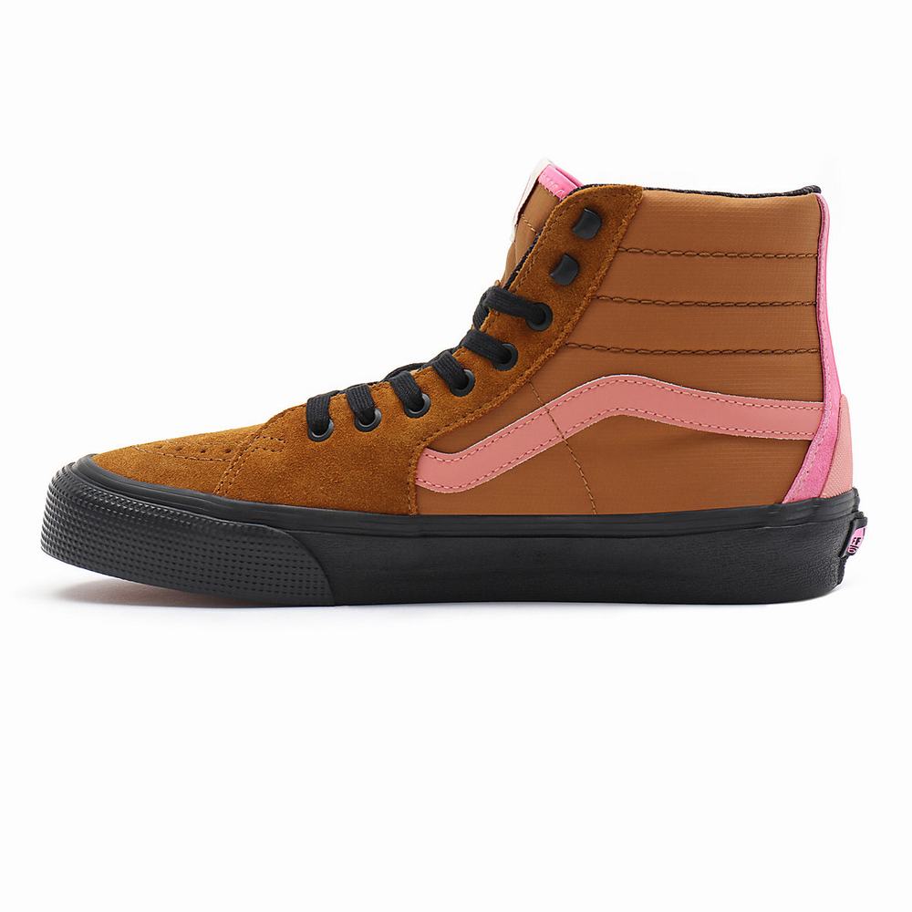 Men's Vans Sk8-Hi Gore-Tex Sneakers Brown | USA45386