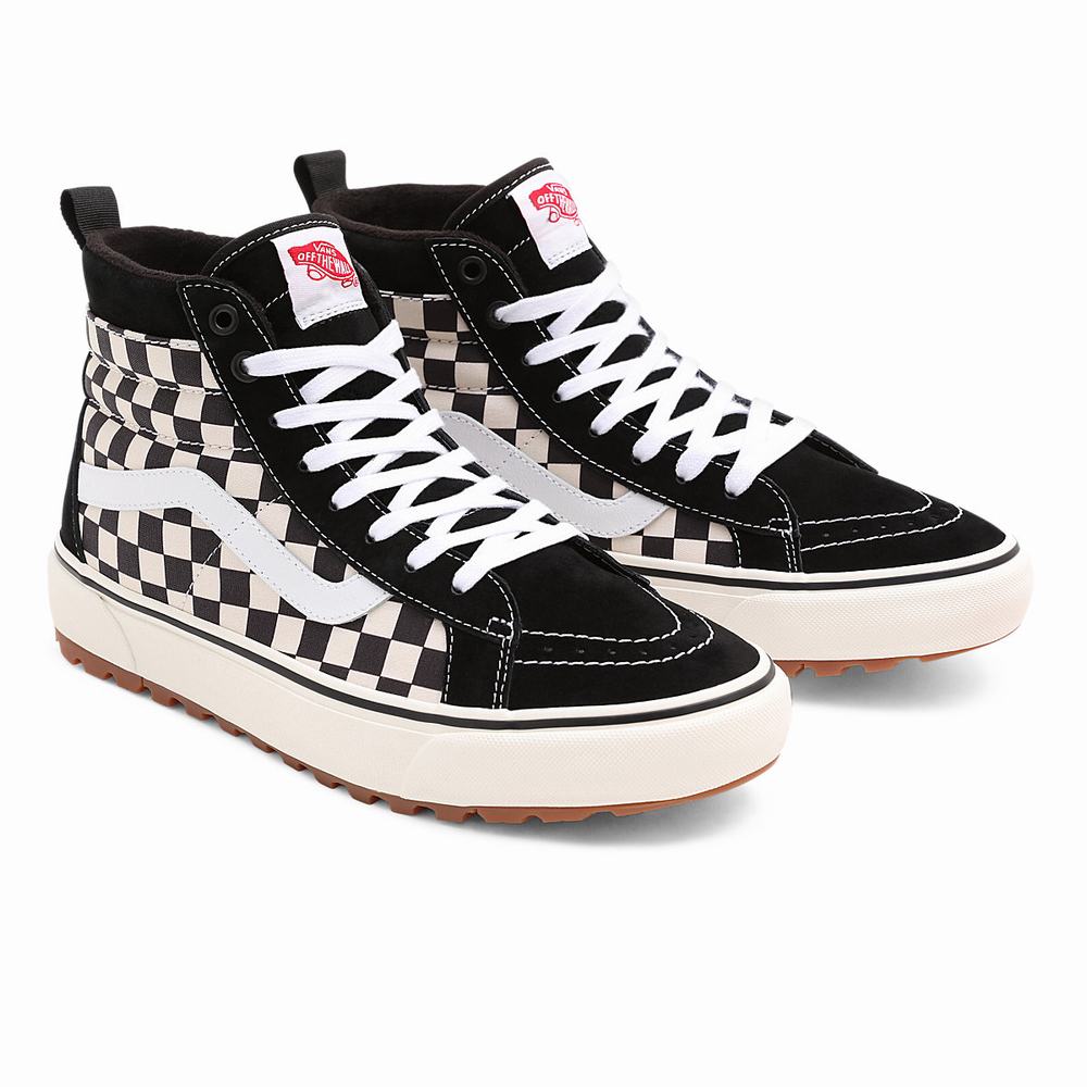 Men\'s Vans Sk8-Hi MTE-1 Sneakers Black / White | USA54290