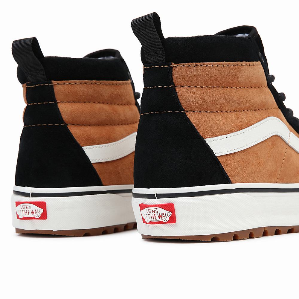 Men's Vans Sk8-Hi MTE-1 Sneakers Black / Brown | USA97563