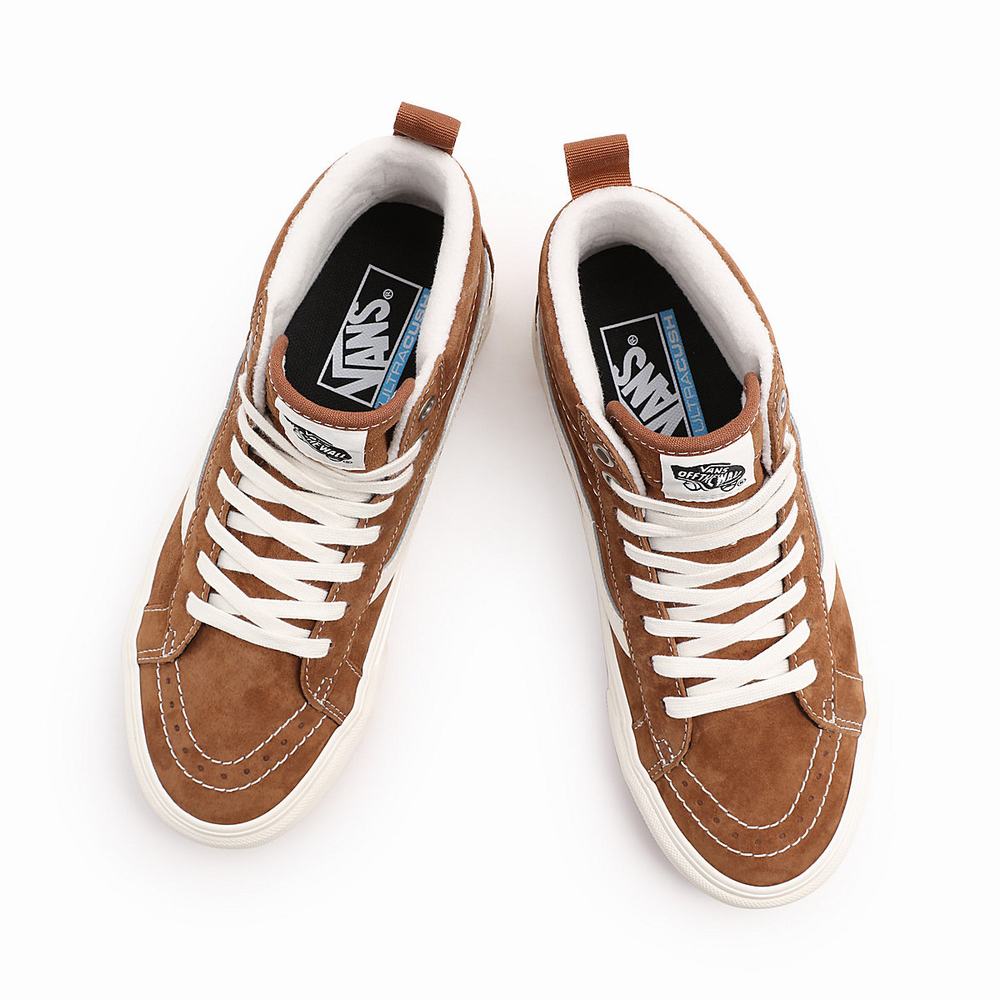 Men's Vans Sk8-Hi MTE-1 Sneakers Brown | USA53829