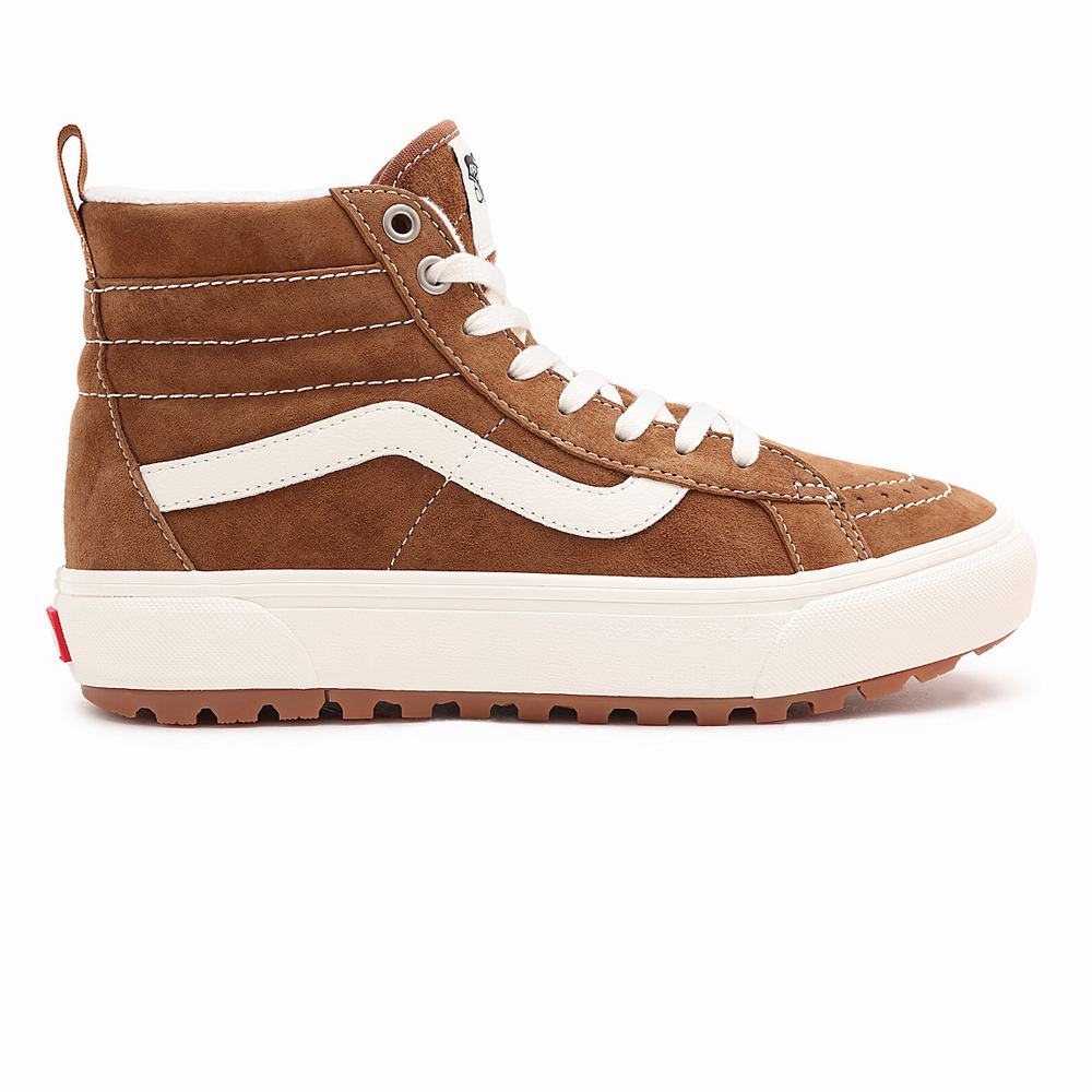 Men's Vans Sk8-Hi MTE-1 Sneakers Brown | USA53829