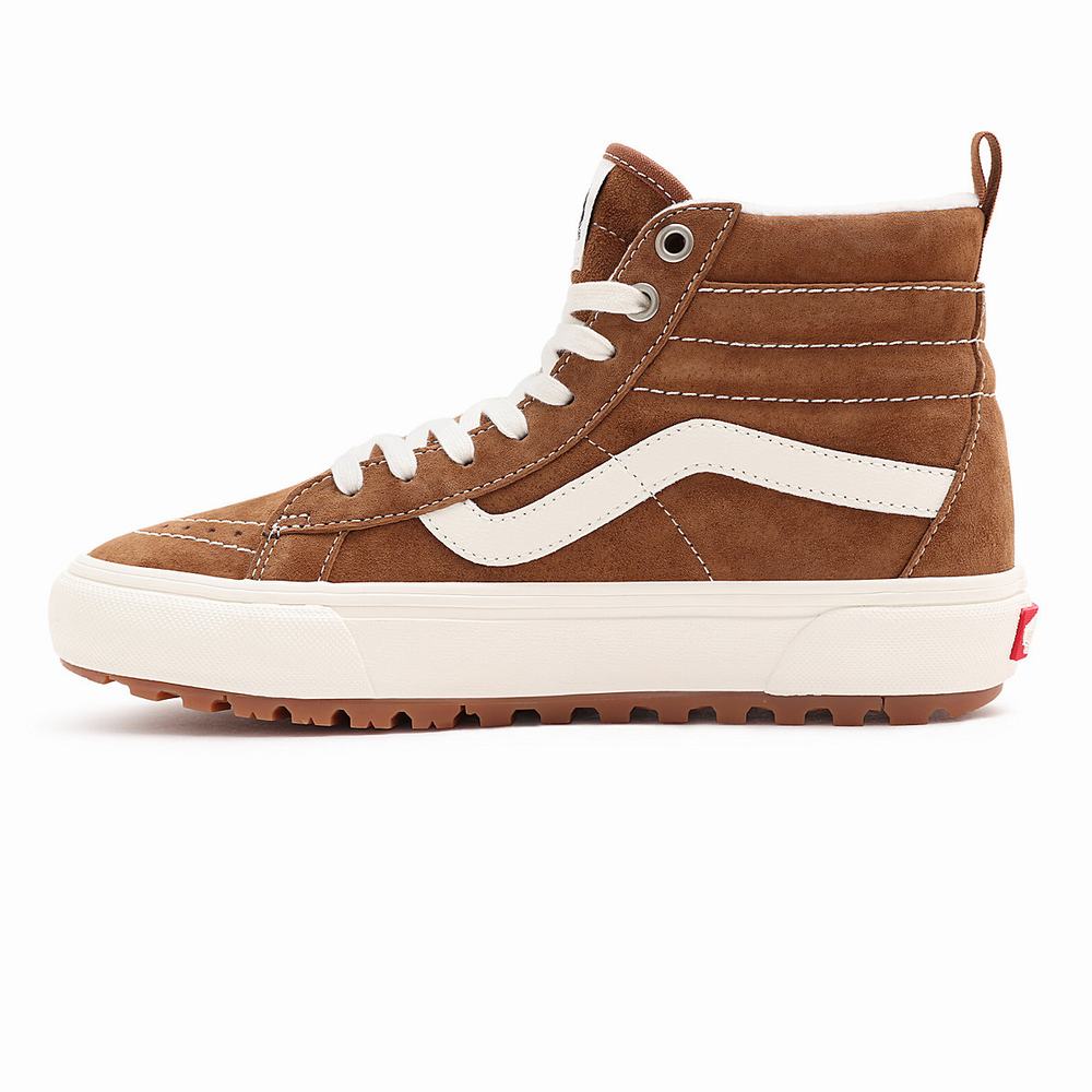 Men's Vans Sk8-Hi MTE-1 Sneakers Brown | USA53829