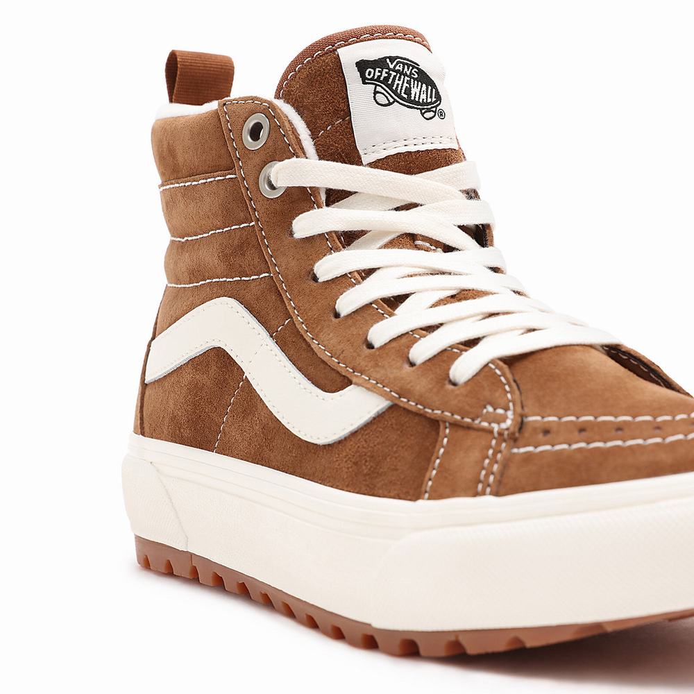 Men's Vans Sk8-Hi MTE-1 Sneakers Brown | USA53829