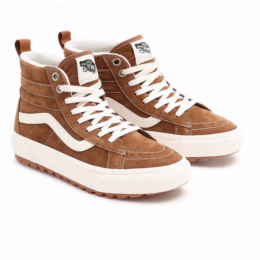 Men\'s Vans Sk8-Hi MTE-1 Sneakers Brown | USA53829