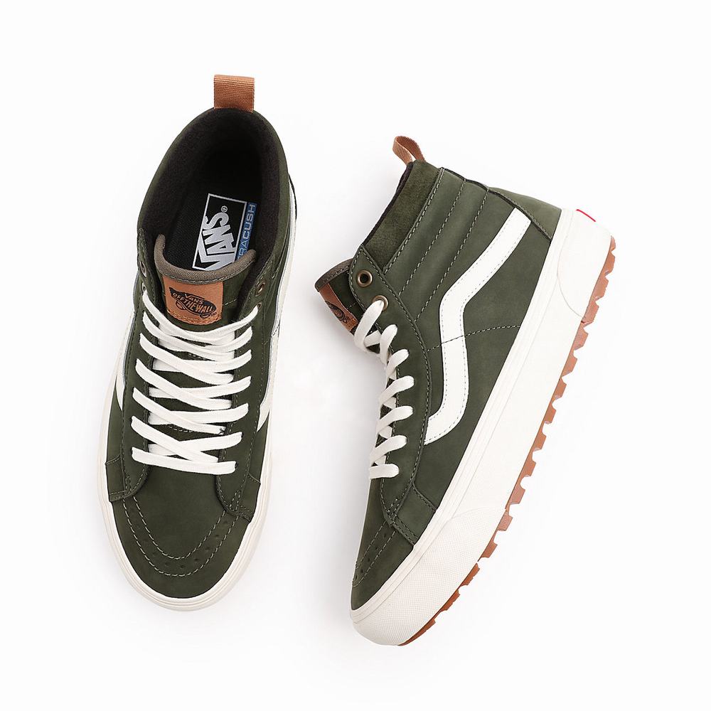 Men's Vans Sk8-Hi MTE-1 Sneakers Green | USA32854