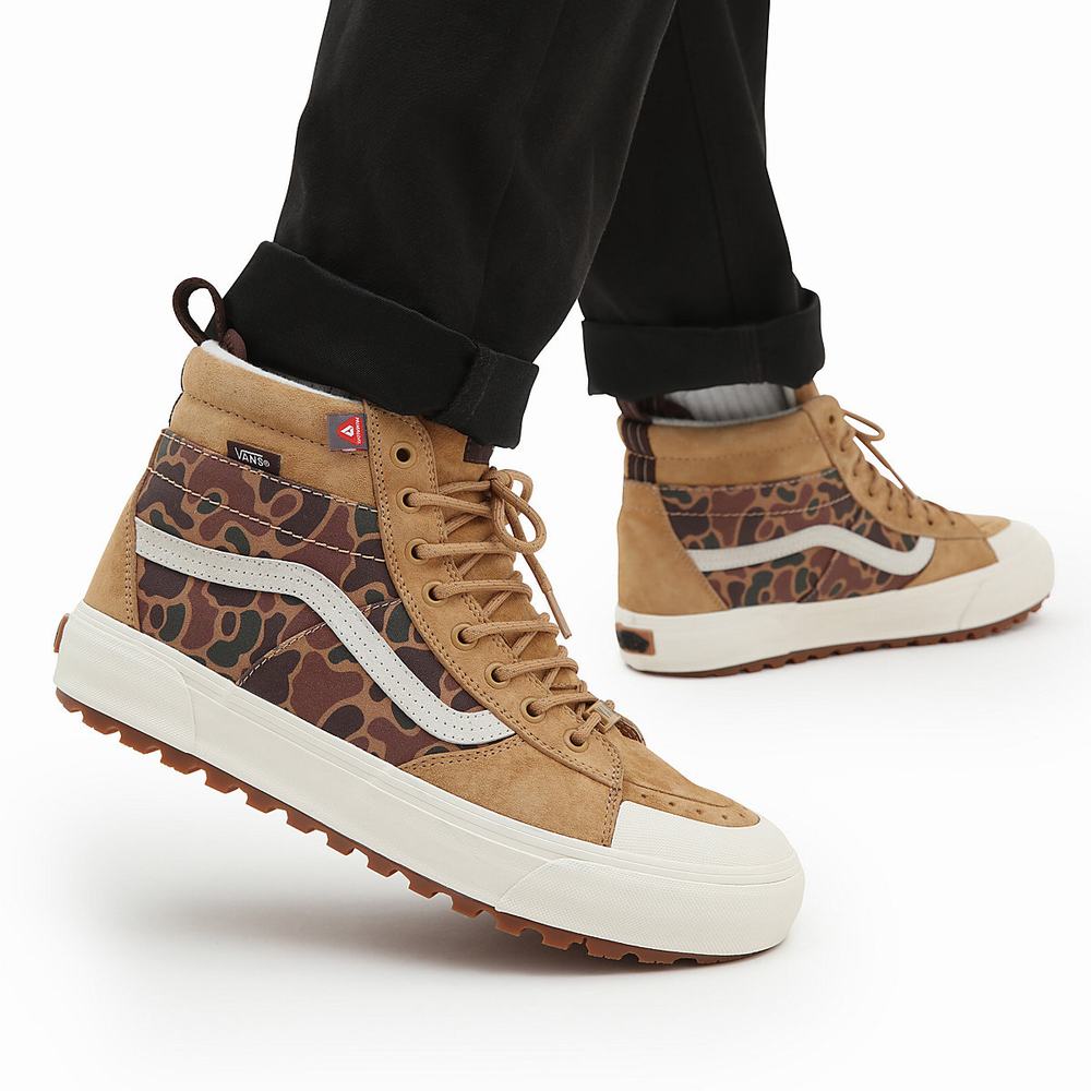 Men's Vans Sk8-Hi MTE-2 Sneakers Brown | USA34791