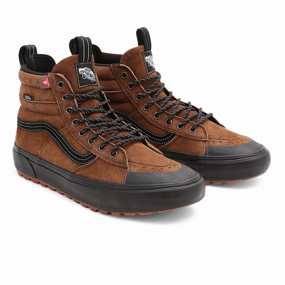 Men\'s Vans Sk8-Hi MTE-2 Sneakers Brown | USA97652